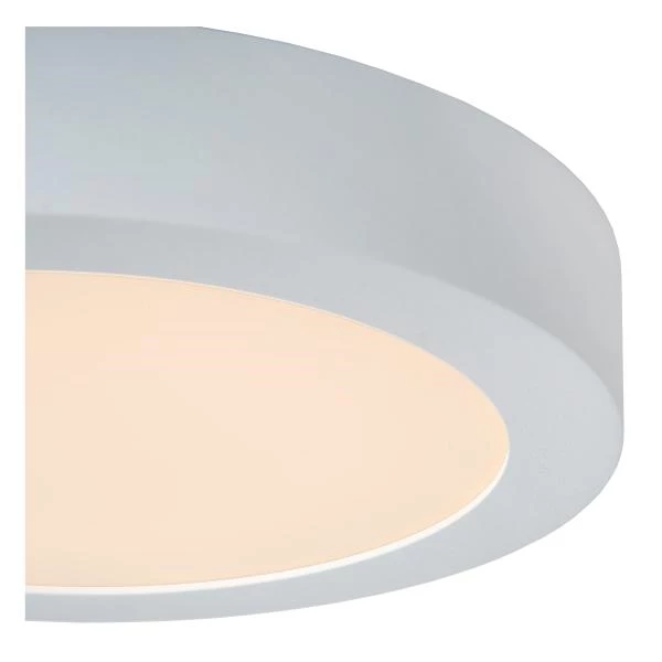 Lucide BRICE-LED - Flush ceiling light Bathroom - Ø 24 cm - LED Dim. - 1x15W 3000K - IP44 - White - detail 2